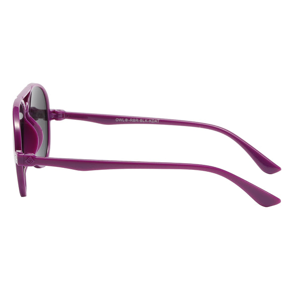 Kids Aviator Sunglasses - Purple Frame / Mirror Lens
