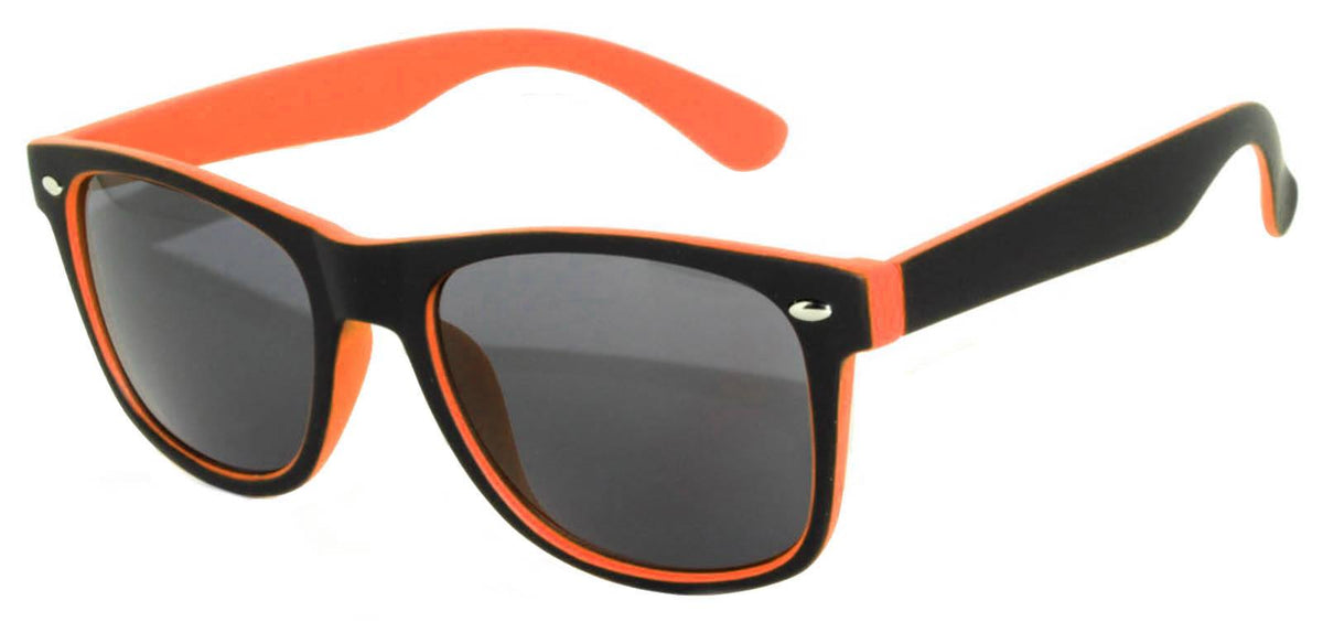 OWL Two Tone Sunglasses UV400 Polycarbonate Smoke Lens (Black/Orange) –  Sunnytop Shop