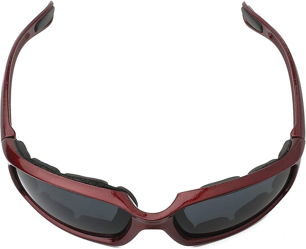 Motorcycle Sunglasses - Wine Red Frame / Smoke Lens