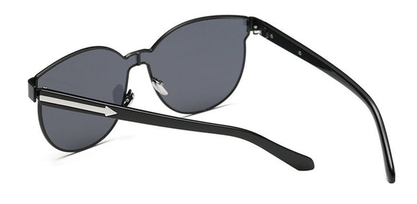 black oversized sunglasses