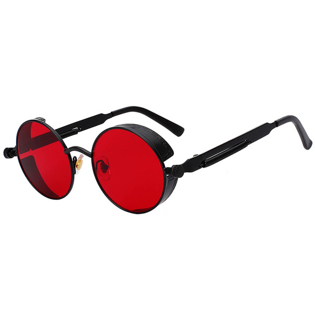 OWL Steampunk Gothic Sunglasses UV400 Sea Red Lens Black Frame – Sunnytop Shop