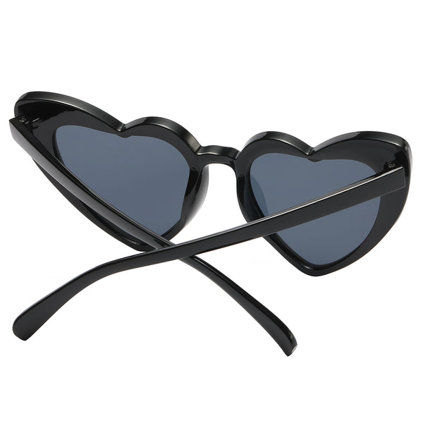 Kids Heart Sunglasses - Black Frame / Smoke Lens