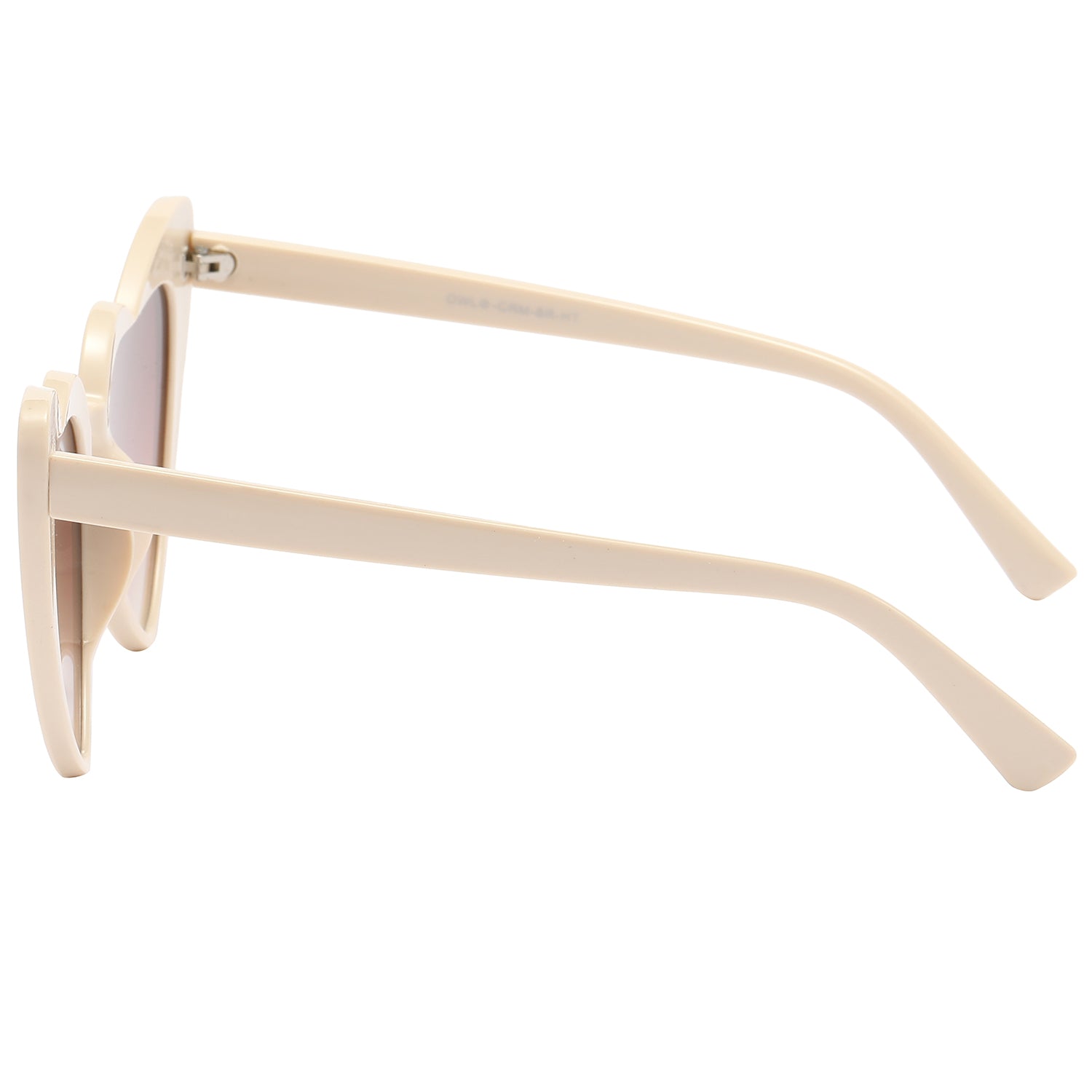 OWL Womens Heart Sunglasses UV400 Lens Beige Plastic Frame  display picture 1