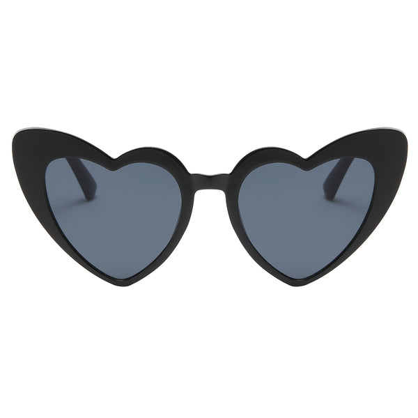 Heart Sunglasses - Black Frame / Smoke Lens
