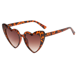 Heart Sunglasses - Leopard Frame