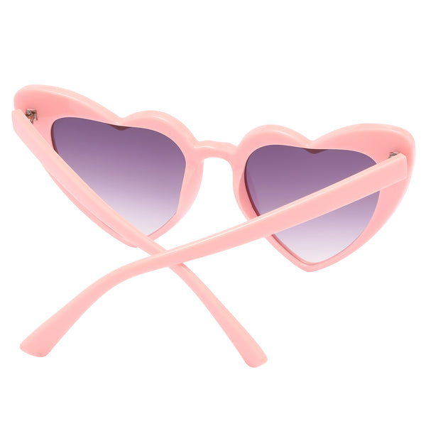 Heart Sunglasses - Pink Frame / Smoke Lens