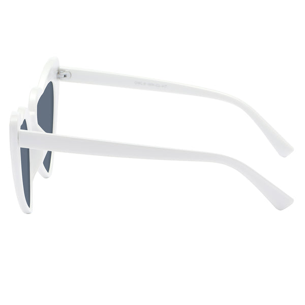 Heart Sunglasses - White Frame / Smoke Lens