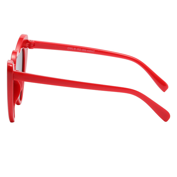 Kids Heart Sunglasses - Red Frame / Smoke Lens
