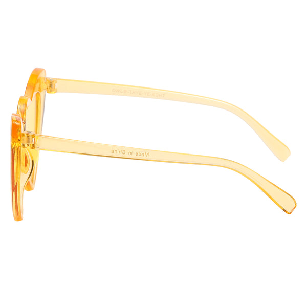 Kids Heart Sunglasses - Yellow Transparent Frame