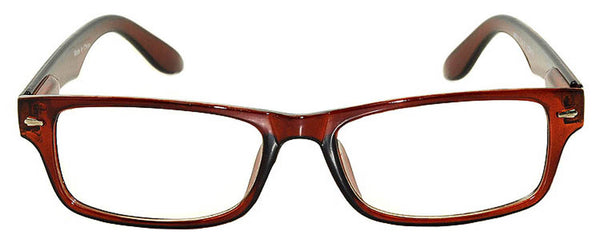 rectangular glasses brown