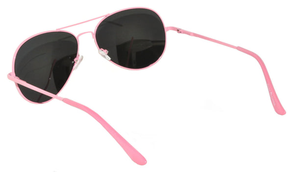 Aviator Sunglasses - Pink Frame / Red Mirror Lens / Spring Hinges