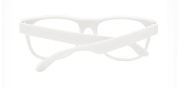 Retro Sunglasses - White Frame / Clear Lens