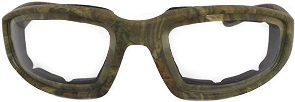 Motorcycle Sunglasses - Camo 1 Frame / Clear Lens