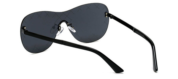 Designer Wrap Sunglasses - Black Frame / Smoke Lens