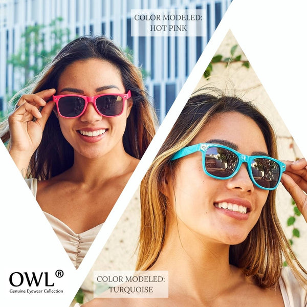 Retro Sunglasses - Turquoise Frame / Smoke Lens