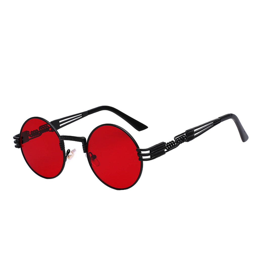 steampunk goggles sunglasses OWL Steampunk Gothic Sunglasses UV400 Red Lens Black Metal Frame – Sunnytop Shop