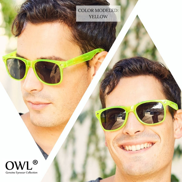Glow in the Dark Sunglasses - Yellow Frame / Clear Lens