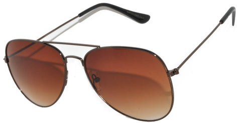 Aviator Sunglasses - Bronze Frame / Brown Lens