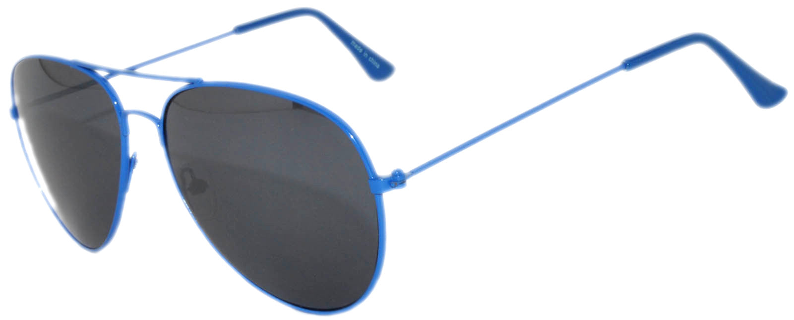 Aviator Sunglasses - Blue Frame / Smoke Lens