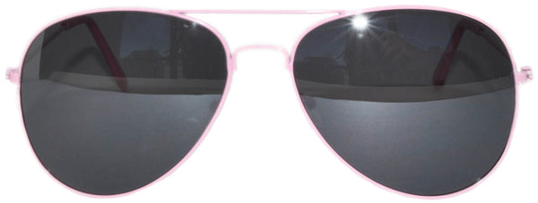 Aviator Sunglasses - Pink Frame / Smoke Lens