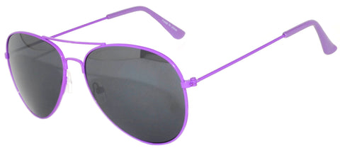 Aviator Sunglasses - Purple Frame / Smoke Lens