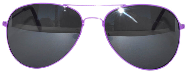 Aviator Sunglasses - Purple Frame / Smoke Lens