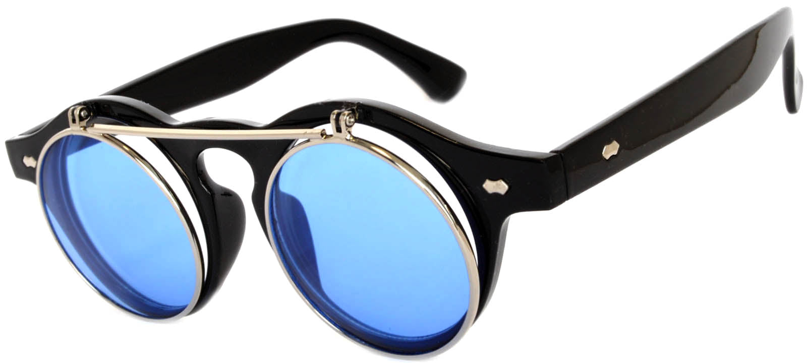 flip up sunglasses black