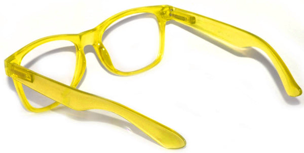 Glow in the Dark Sunglasses - Yellow Frame / Clear Lens