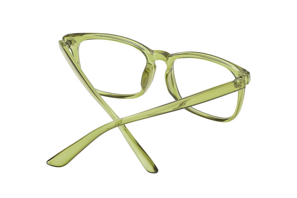 Adult Square Blue Light Blocking Glasses - Olive Green