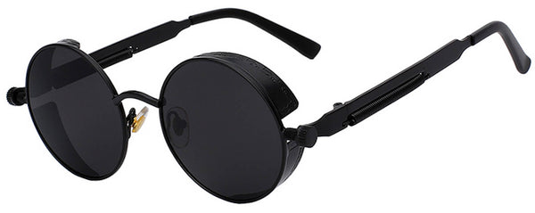 round sunglasses black