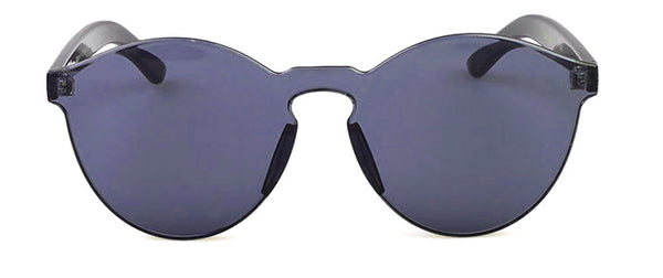 rimless sunglasses blue