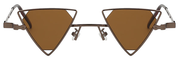 triangular sunglasses brown