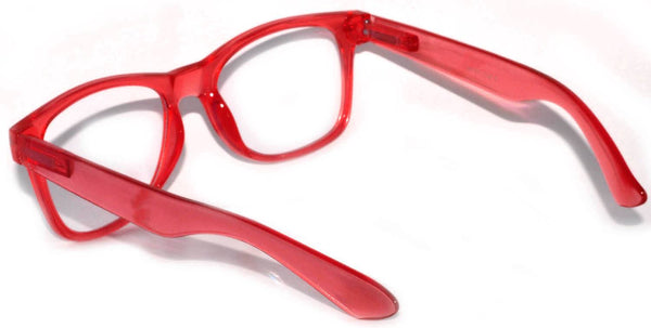 Glow in the Dark Sunglasses - Red Frame / Clear Lens