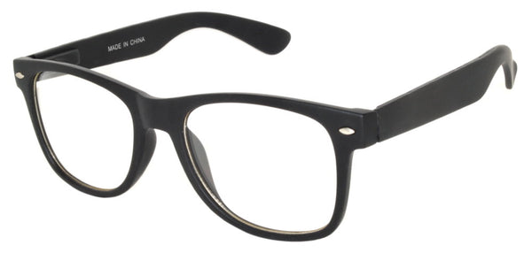 black glasses